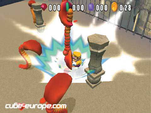 Screenshot of the Wario game for GameCube